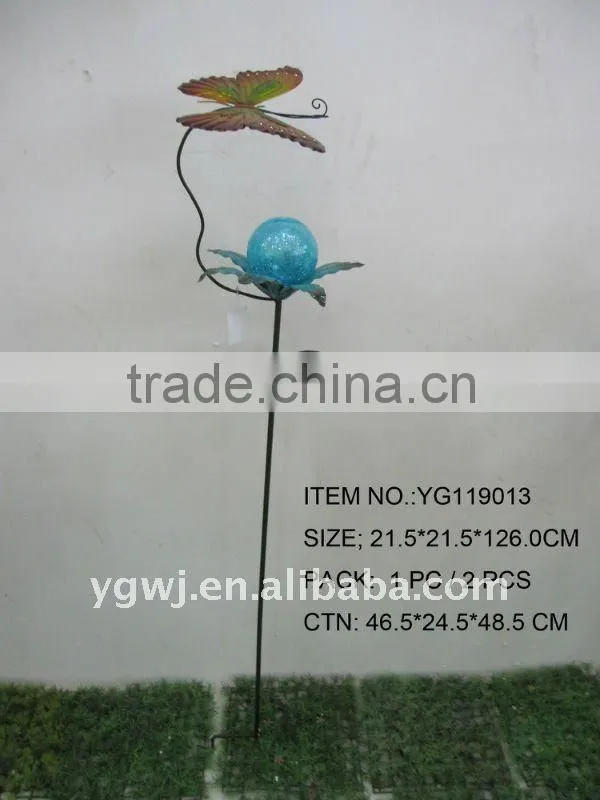decorative metal butterfly solar garden decoration light