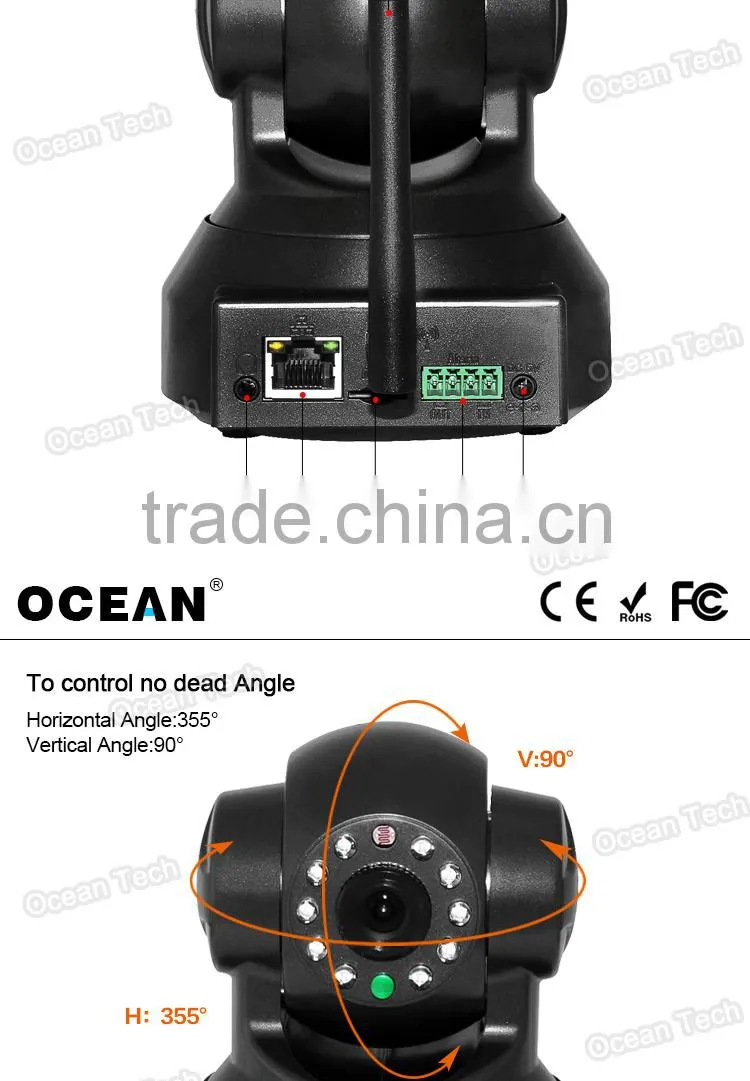 Hot selling ip camera JW0012 TWO way audio Pan/Tilt Indoor 32 G TF Card support H.264 IP camera