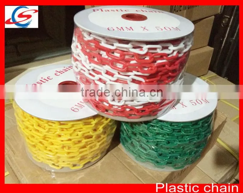 8mm road safety yellow plastic roller chain
