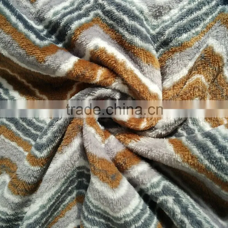 Kevince women flannel pyjama robe wave AOP printed knitting MOQ 1000pcs OEM factory directly