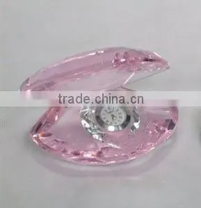 purple perfect new style crystal clock, crystal gifts, crystal crafts
