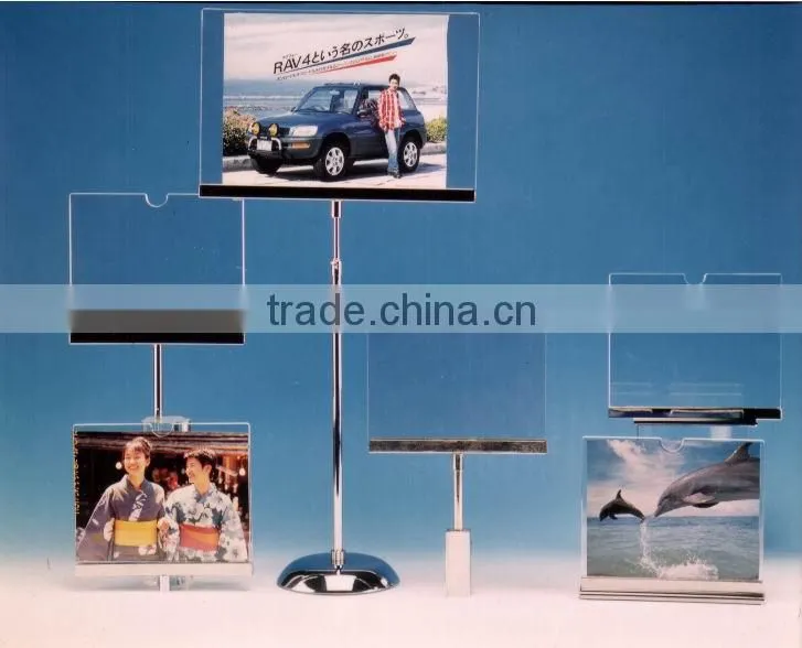 diffirent types acrylic double side paper insert sign holder wholesale