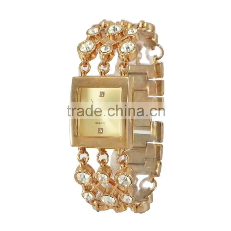New models unique design big diamond bands alloy quartz jewelry watch
