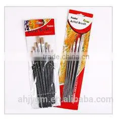 White Box/Opp bag/Blister card Packing Wooden Handle Wool Hair Artist Brush/wooden artist brush/oil painting brush/artist brush
