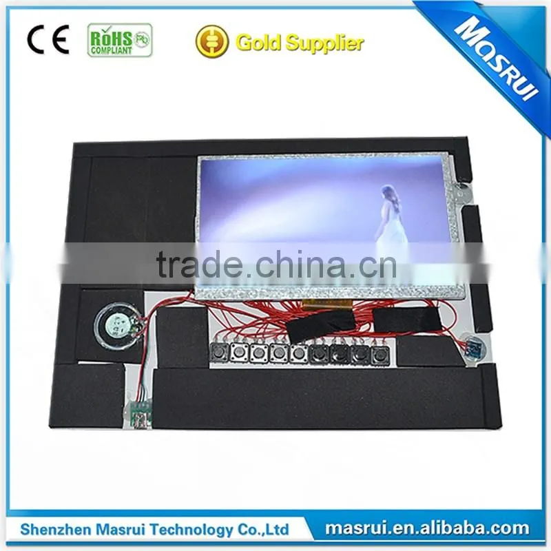 video greeting brochure card pcba lcd video module 5 inch