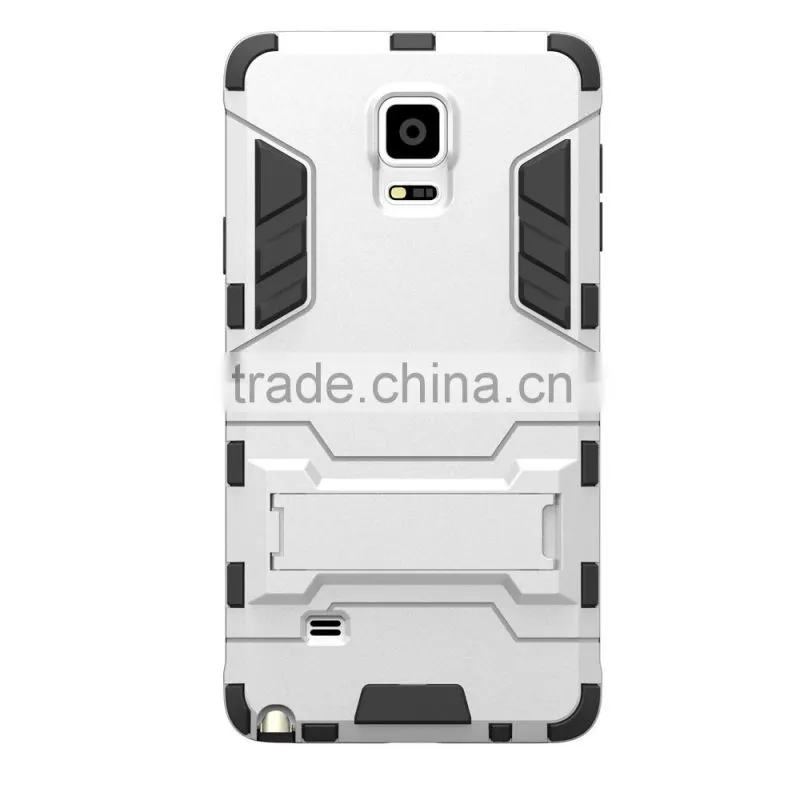 2015 hot selling 2 in 1 Kickstand Armor Case for Samsung Galaxy note 4 case . for note 4 Kickstand Armor Case