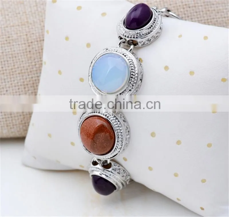 Daihe natural colorful gemstone bracelet in 2016