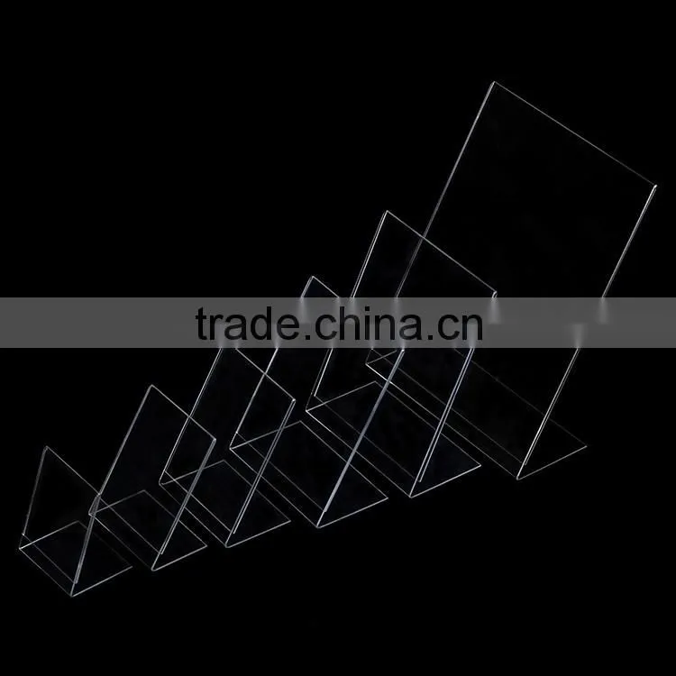 AD paper Acrylic Sign Holder / Clear Table Card Display stand