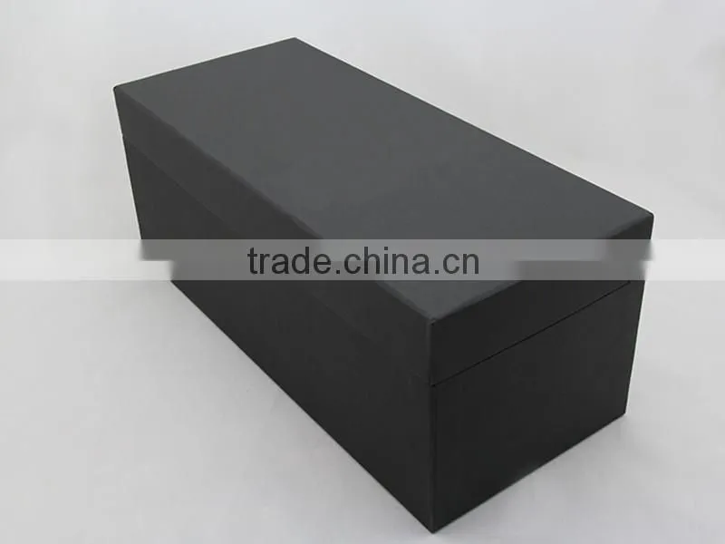 Large black lid and base cardboard storage packaging box with foam insert , accept OEM / ODM order