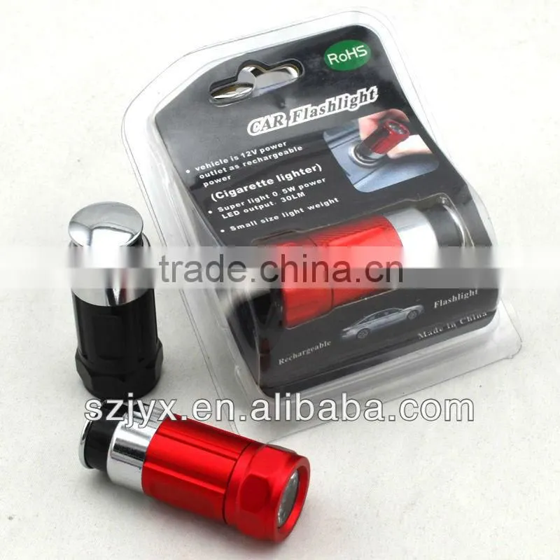 mini LED torch with car cigarette lighter adapter