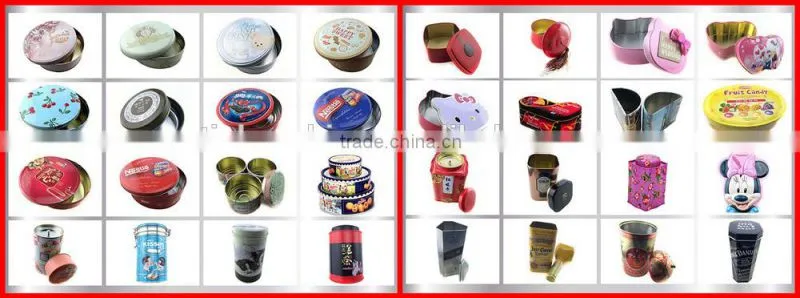 Round christmas nesting tin boxes set for cookies/cupcake