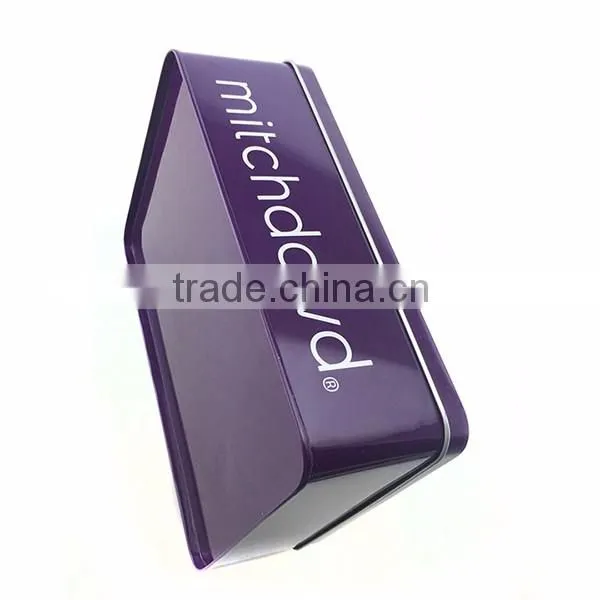 metal material empty gift custom rectangle hinged tin window