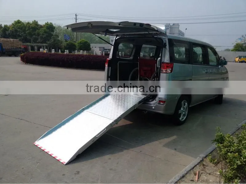 BMWR-201 Aluminum Manual Folding Car Motorcycle Wheelchair Ramp For Dongdeng van minivan