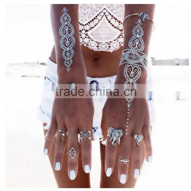 lovely children pineapple white sticker customize flash white tattoos