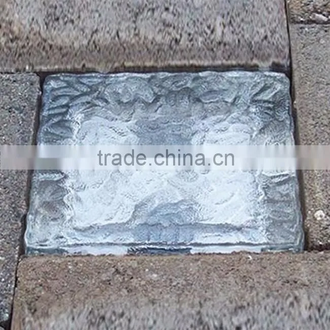 10*10*5CM 4LED brightness elegant led solar ice underground brick light