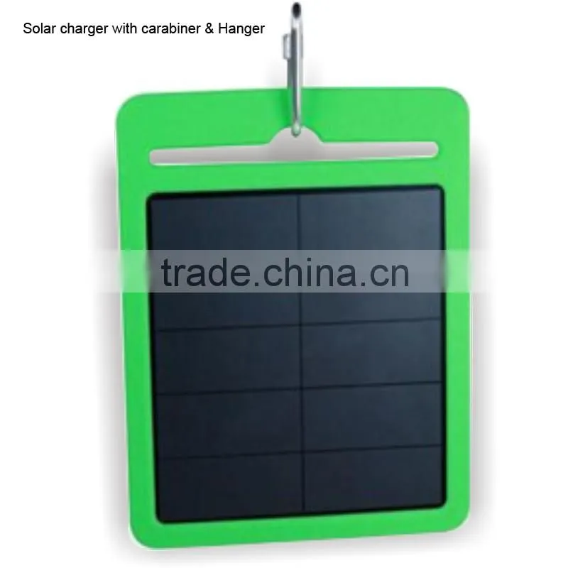 outdoor camping foldable mobile solar power bank 5000 with super Led torch and kick stand