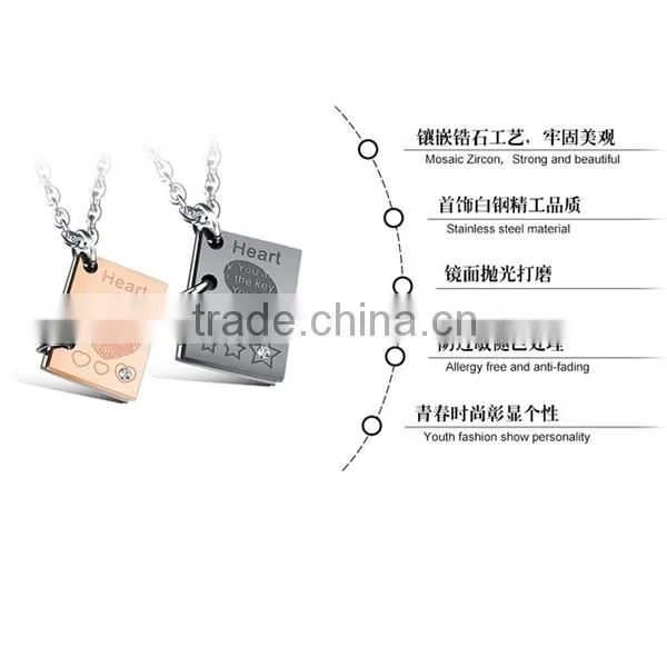 Top Quality Personalized Laser Letter Necklace For Best Friend