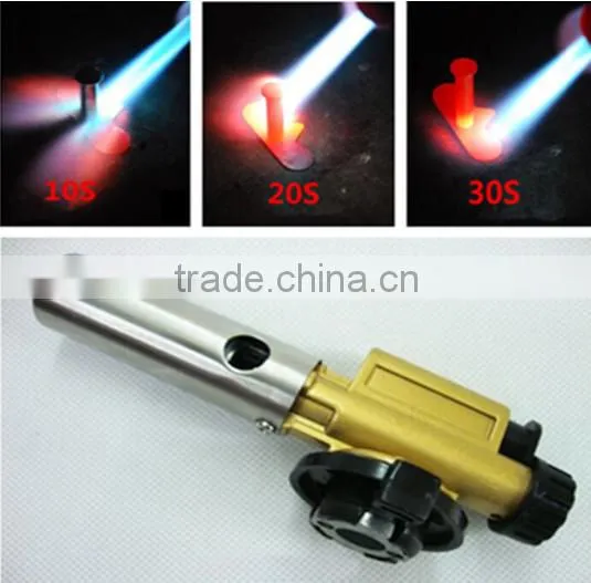 Gas Torch Flamethrower Butane Burner Automatic Ignition Baking Welding BBQ Camping Outdoor Flame Gun