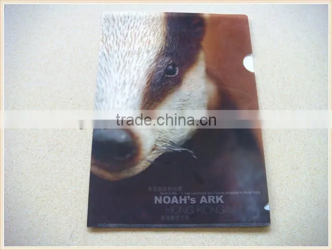 L shape PP plastic file folder with zipper