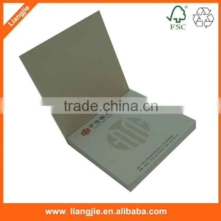 Zigzag sticky notepads custom logo printed in advertised paper case/box