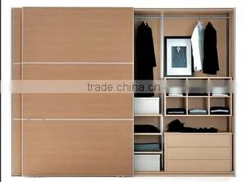 Sliding door closet doors and walk-in living room wardrobe closet