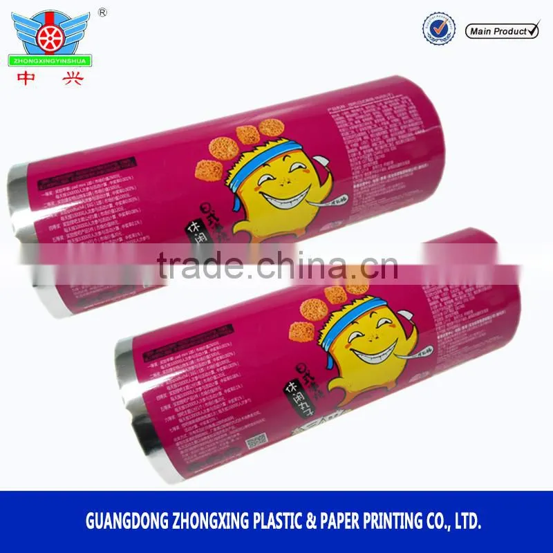 Print heat seal plastic chips packaging film/food packaging plastic roll film