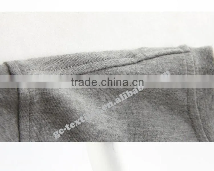 Custom Printed Round-collar Men's Malange Grey Long Sleeve T-shirts