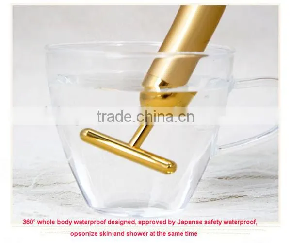 T-shaped 24k beauty bar massager beauty bar for face lifting/anti-wrinkle