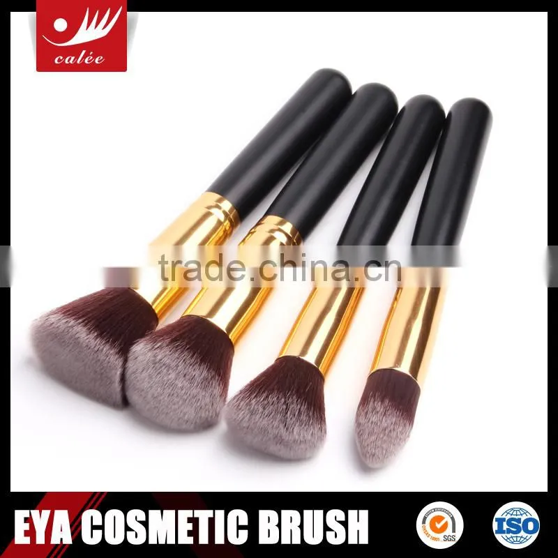 4pcs synthetic hair golden makeup brushes