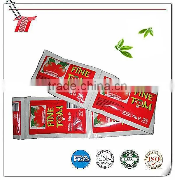 70g Wholesale Bags Tomato Sauce of Fine Tom Brand