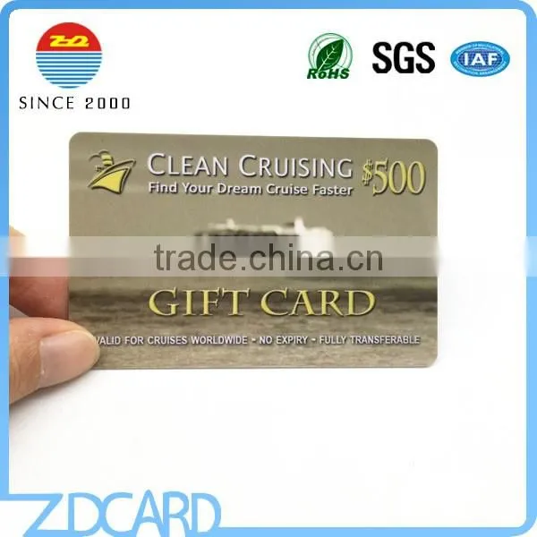 CMYK Printing RFID PVC Gift Card With Magnetic Stripe