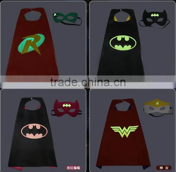 Hotsale New Thor Double Layer Kids Superhero Luminous Cape and Mask