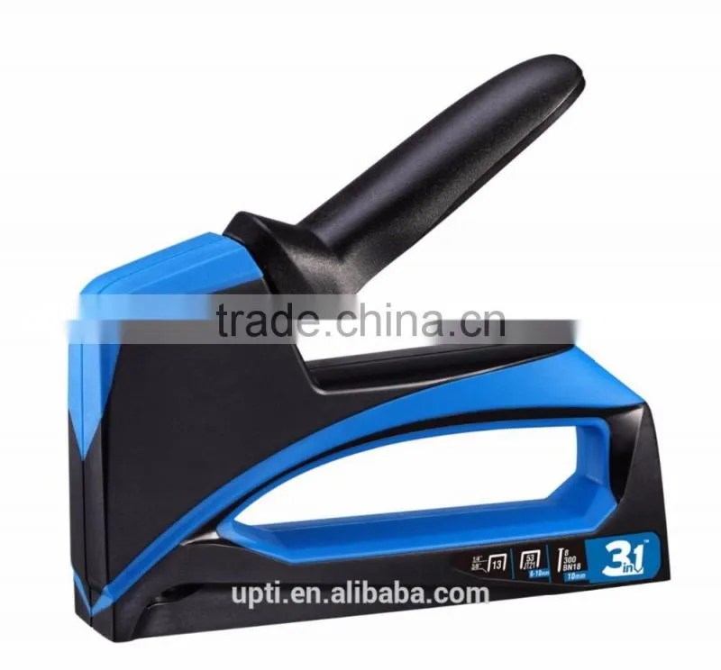 Taiwan Made High Quality 3 in 1 Bi-material Plastic Multifunctional Staple Gun Tacker