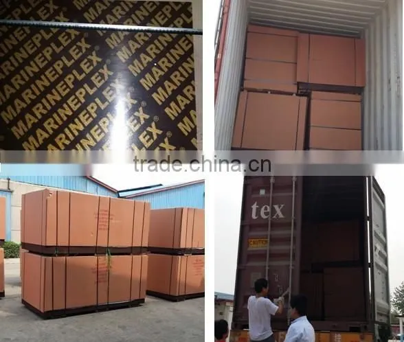 China Manufacturer Wholesale high quality 6-27mm film faced plywood / Brown film , Black film