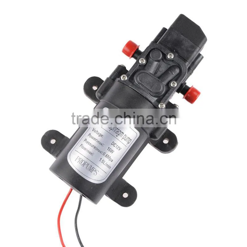 Hot Sale DC 12V 1.5L/min 15W Micro Diaphragm High Pressure Water Pump