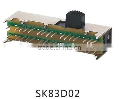 Daier high quality 2 pole 8 position slide switch