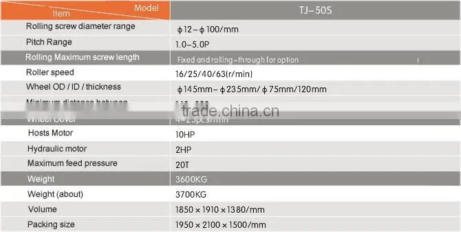 rollers thread rolling machine for screw making bolts thread TB-50S