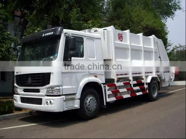 howo garbage compactor truck for cheap sale