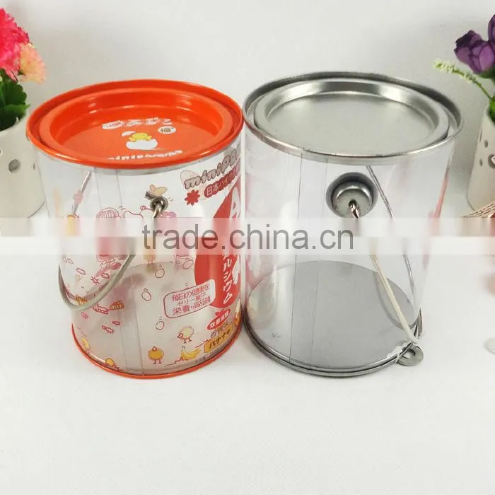 round PVC tin box