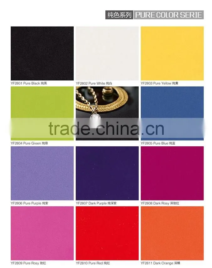 Color grey artificial quartz stone countertop for sale