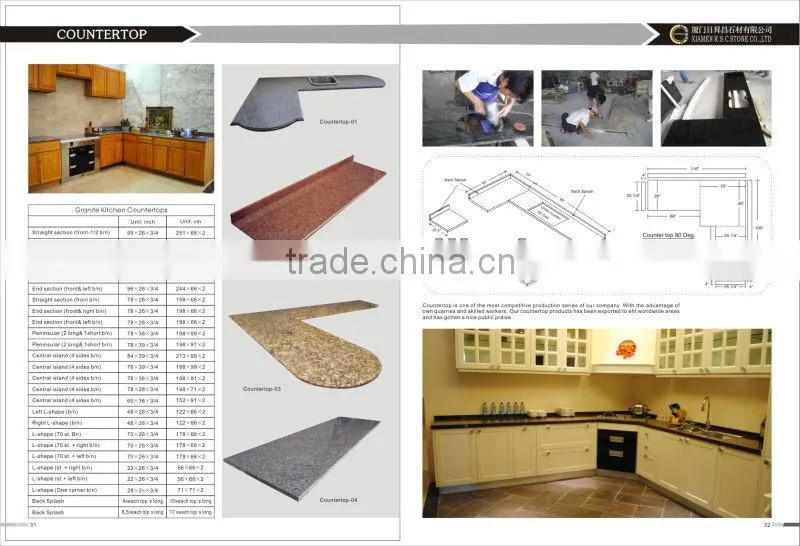 Tan brown granite kitchen top