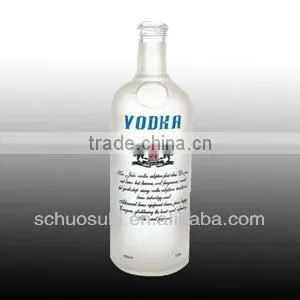 Item 0818 Good quality Wholesale 750ml Frosted Glass Wine Bottle for Vodka,and whisky