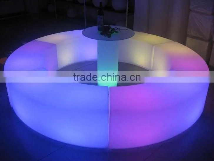 Led Bar Furniture Round Table/Hot Sell Led Rechargeable Coffee Table/LED Remote Outdoor Lawn Tea Table