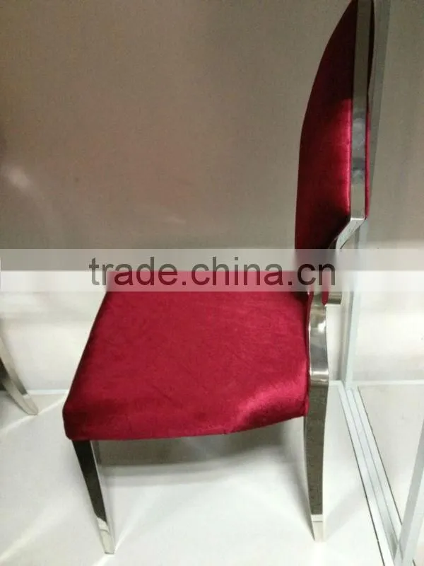 Diamond stainless steel dining chair