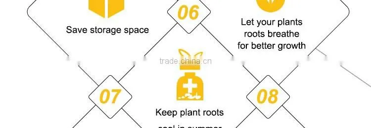 Felt nonwoven plant grow bags