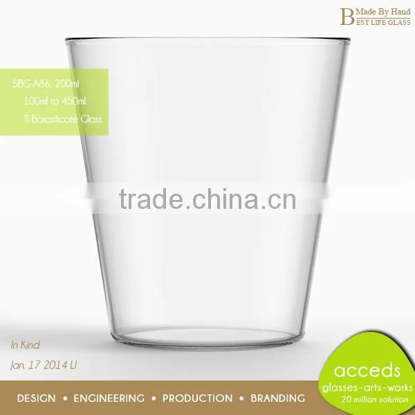 Wholesale Custom Glass Cup with No Handle
