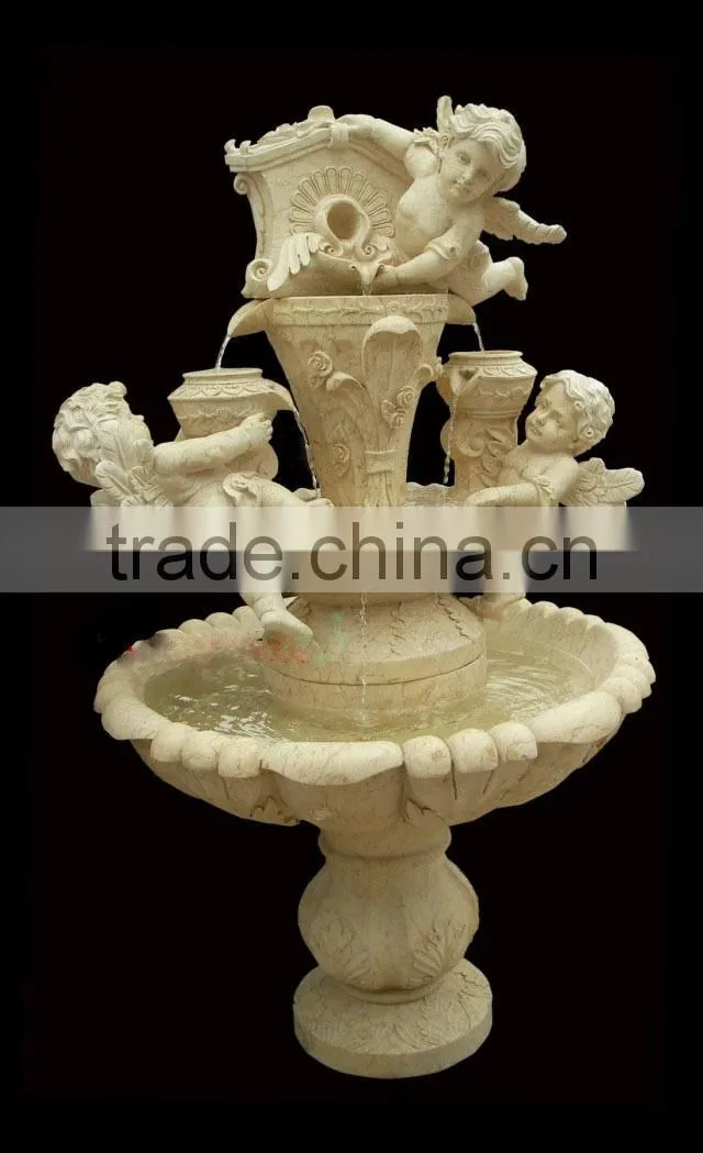 Natural stone carving garden fountain