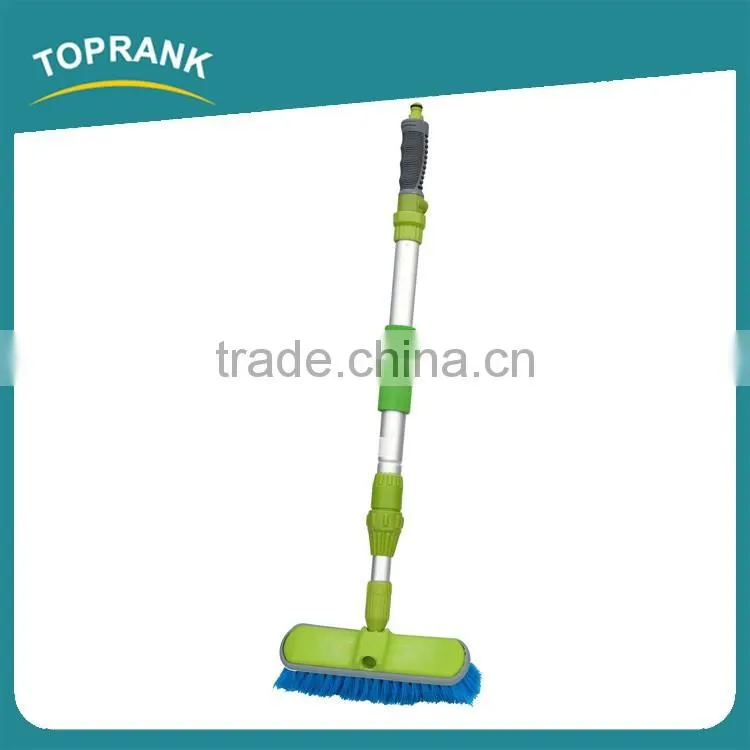 Toprank Multifunctional 180cm Telescopic Car Wash Brush Water Flow Through Car Brush With Soap Foam Dispenser