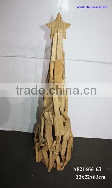 stand christmas tree made of wood