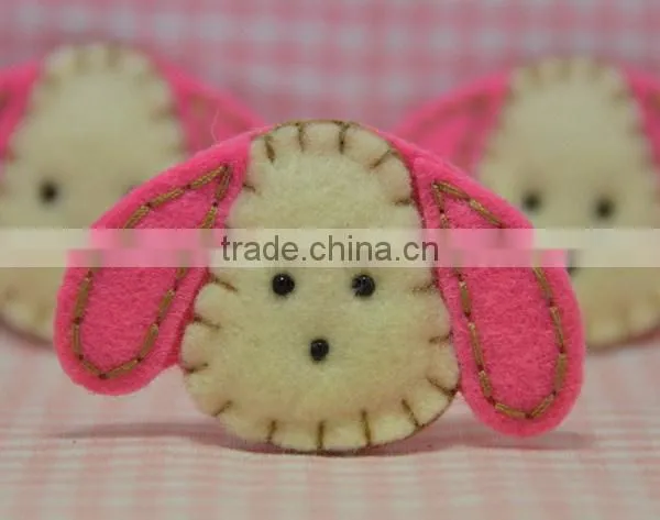 hot selling eco friendly new products promotional gift cute felt scrapbooking textile fabric rabbit on alibaba express